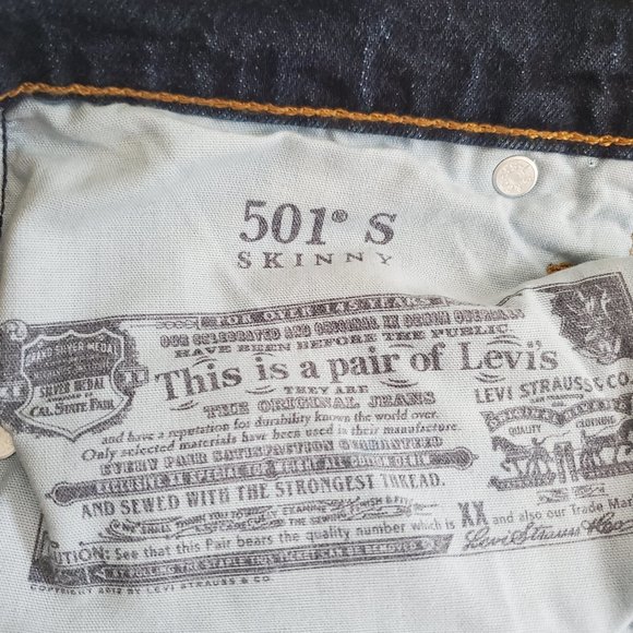 Women's Levi's 501 button fly jeans, 99% cotton - Picture 9 of 10